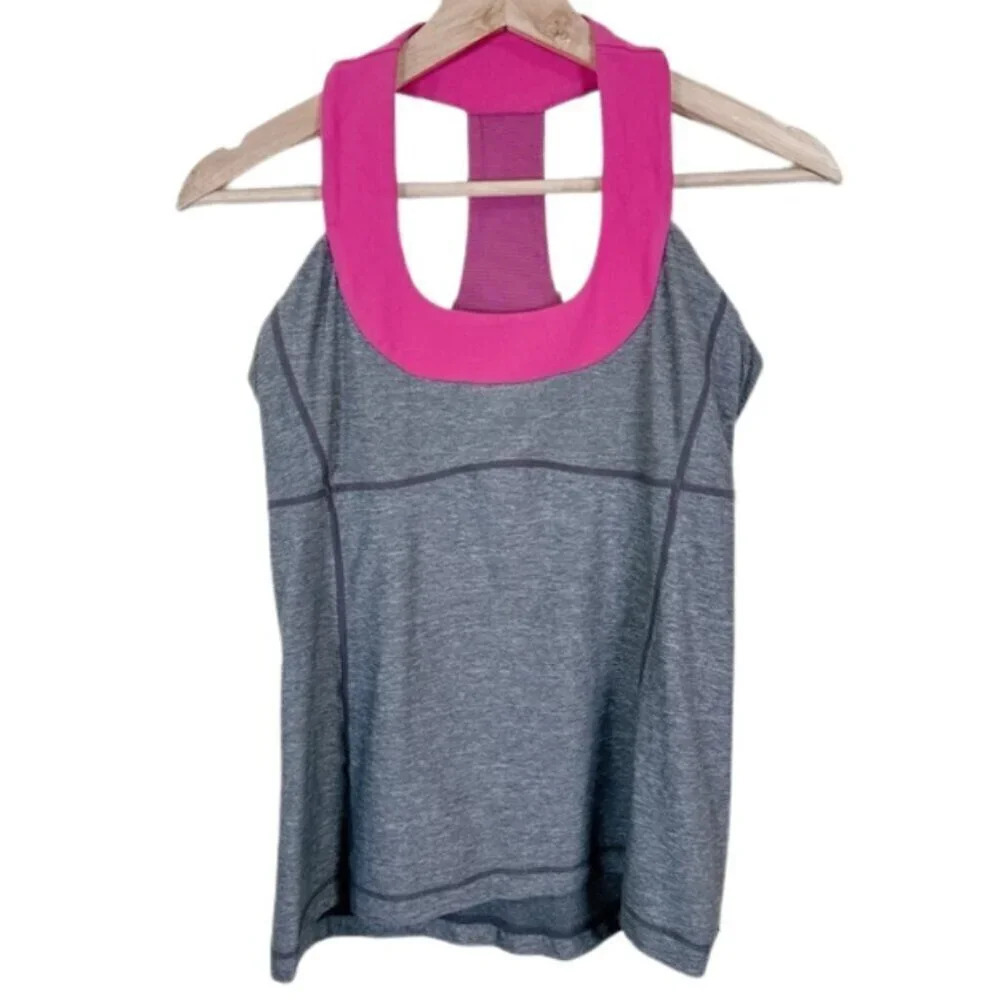 Lululemon Womens  Size 8 Grey Scoop Neck Tank Top